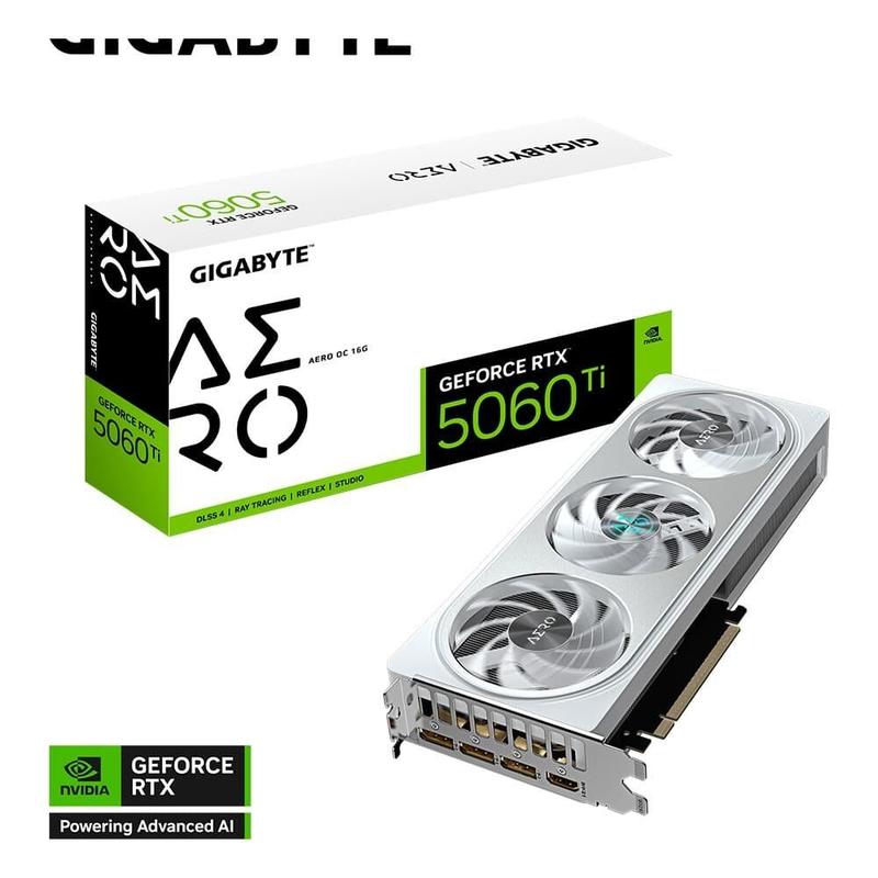 コロ Placa de Vídeo Gigabyte RTX 5060 Aero OC 8GB GDDR7 128bits - GV
